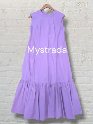 [하자품] Mystrada 마이스트라다 백리본 A라인 원피스 보라색