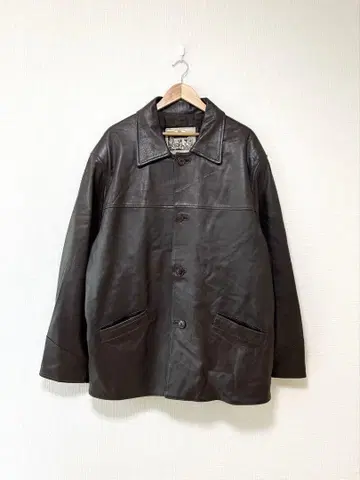 VERA PELLE 90년대 이탈리아제 가죽 커버올 가죽 자켓