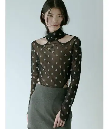 SORIN SWAN LAKE Cut-out Bodysuit BLACK