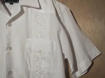 Van Cort 자수 쿠바 셔츠