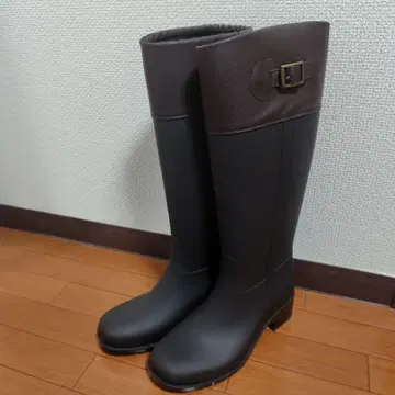 브라운 버클 레인부츠 장화