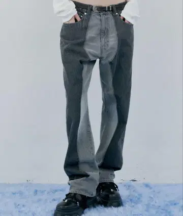 AIVER 트롱프뢰유 데님 팬츠 S 사이즈 블랙