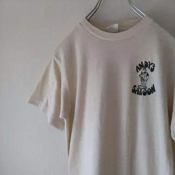 70s ANDYS SALOON 티셔츠 샌디에이고 베이지