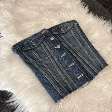 ZARA 데님 베어탑 EUR S