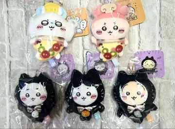 치이카와 검은 고양이 마스코트 커플 피자 마스코트 봉제 인형 마스코트