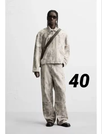 완판템 ZARA 추상 패턴 팬츠 40