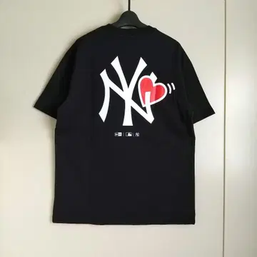뉴에라 무라사키 스포츠 한정판 반팔 티셔츠 NY 블랙 L 사이즈 새상품