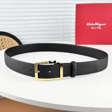 Ferragamo 페라가모 리버시블 벨트 블랙 골드 버클 새상품