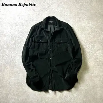 Banana Republic 바나리파 코듀로이 셔츠 잔골 블랙 L