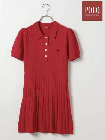 Heather POLO 콜라보 POLO BCS 케이블 니트 원피스