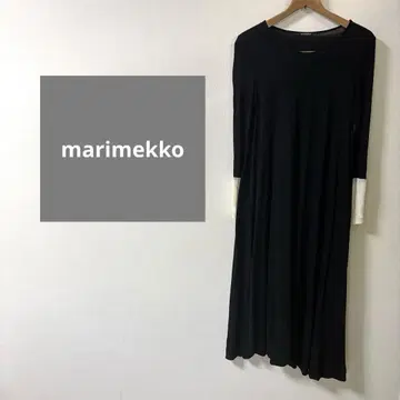 마리메꼬 비대칭 롱 원피스 블랙 marimekko 블랙
