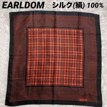 실크 100% EARLDOM 대형 실크 스카프 태피스트리 백참 빨검