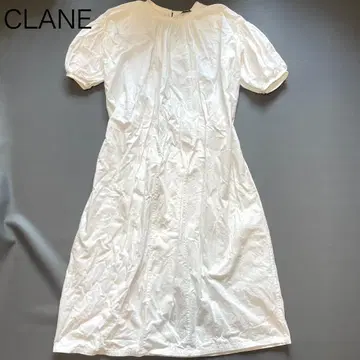 [ CLANE ] 볼륨 퍼프 스모크 원피스 화이트 1 코튼 정가 2.8만