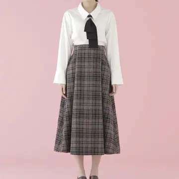 질 바이 질 스튜어트 JILLSTUART 트위드 체크 스커트 S