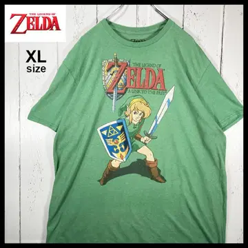 젤다의 전설 ZELDA 닌텐도 공식 티셔츠 구제 의류 XL 그린