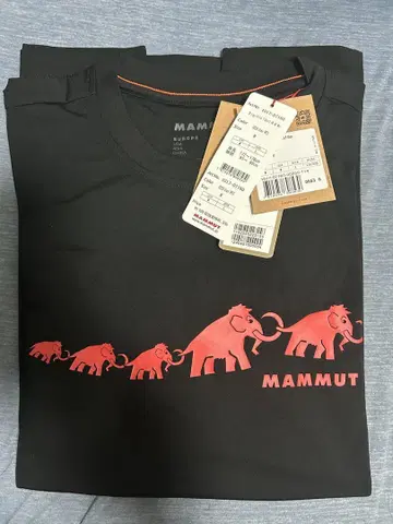 미사용 새상품 [ L ] MAMMUT 로고 티셔츠