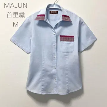 MAJUN 여성용 카리유시 의류 쿨 비즈 슈리 직물 오키나와 알로하