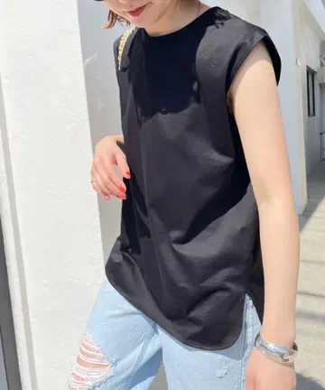 Spick & Span 25ss 파인 코튼 슬리브리스 풀오버