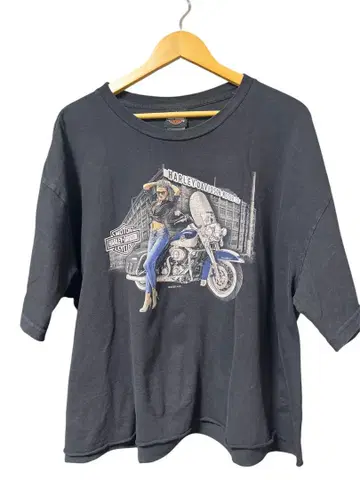 [ 밑단 컷 ] HARLEY-DAVIDSON / 빅 프린트 T