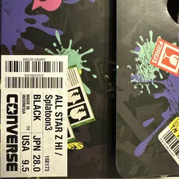 컨버스 올스타 Z 하이 Splatoon 3 블랙