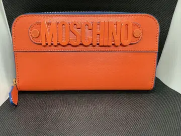 MOSCHINO 모스키노 오렌지 로고 장지갑