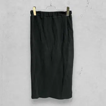 t2089 [놈브르 임페어] 타이트 스커트 종아리 기장 블랙 여성용