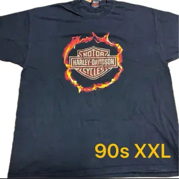 할리 프레임 티셔츠 Harley 빈티지 90s