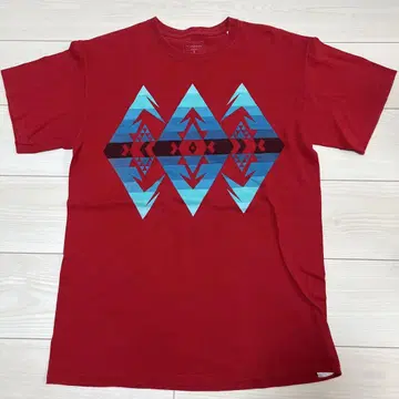 Pendleton 기하학 패턴 티셔츠 S 사이즈 빨간색