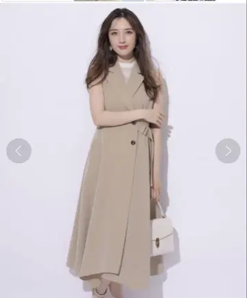 Apuwiser riche 테일러 언밸런스 원피스 카멜 M 사이즈