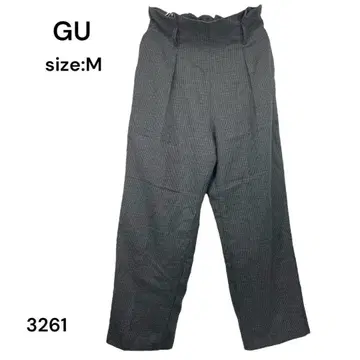 GU 지유 팬츠 캐주얼 체크 M 귀여운 예쁜