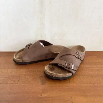 새상품급 버켄스탁 취리히 23.0cm 가죽 브라운