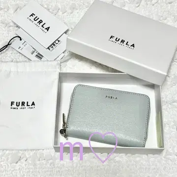 FURLA 민트 그린 코인 케이스