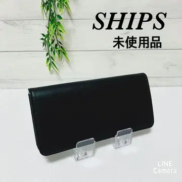 [미사용품] SHIPS 장지갑 블랙 x 화이트