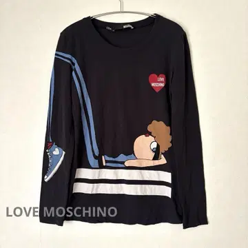 LOVE MOSCHINO 모스키노 프린트 롱 T