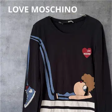 LOVE MOSCHINO 모스키노 프린트 롱 T
