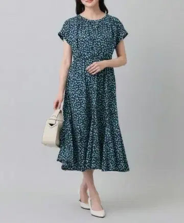UNTITLED 기하학 패턴 미 실루엣 원피스
