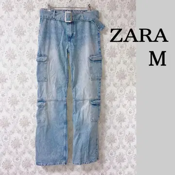 [S~M] ZARA 워시 가공 카고 데님 팬츠