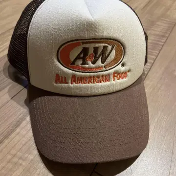 A&W 메쉬 캡 화이트 브라운 브라운 오키나와