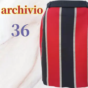 [컨디션 최상] 알치비오 archivio 스커트 골프 스트라이프 여성용