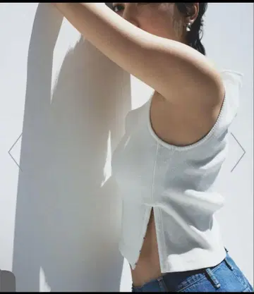 EMILY WEEK x FRAMeWORK 오가닉 코튼 사이드 후크 탱크