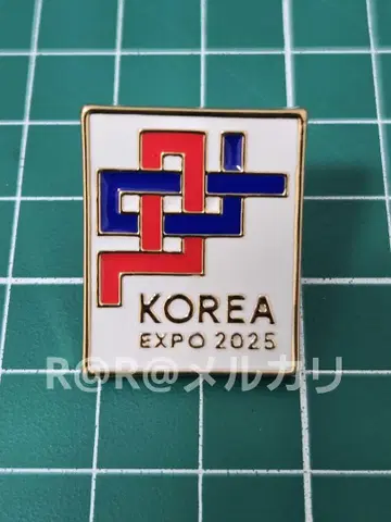 만국 박람회 한국관 핀 배지 화이트 한국 파빌리온