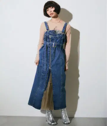 멀티웨이 데님 오버롤 스커트 [ELLEgirl / 엘르 걸]
