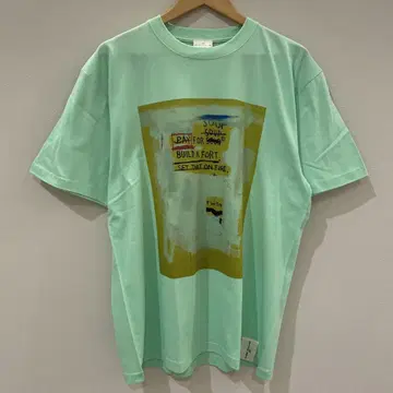 BASQUIAT L 사이즈 그린 아트 티셔츠 BQ-BQ2315
