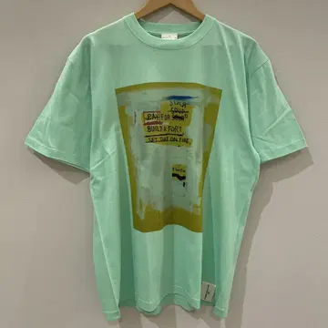 BASQUIAT XL 사이즈 그린 아트 티셔츠 BQ-BQ2315