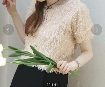 hinari 페더 얀 반팔 풀오버 (아이보리)