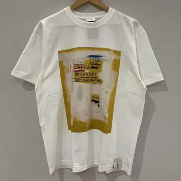 BASQUIAT M 사이즈 화이트 아트 티셔츠 BQ-BQ2315