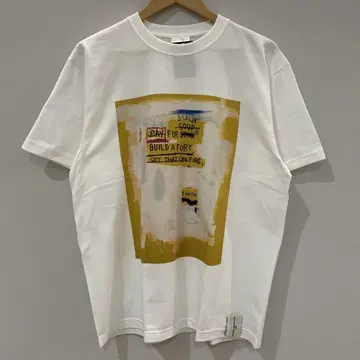 BASQUIAT XL 사이즈 화이트 아트 티셔츠 BQ-BQ2315