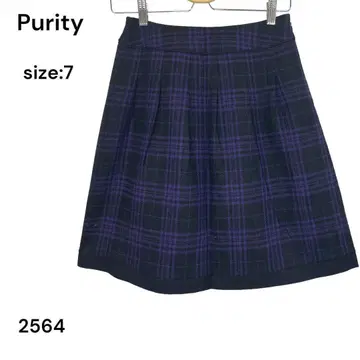 Purity 스커트 무릎 기장 7호 체크 무늬 예쁜