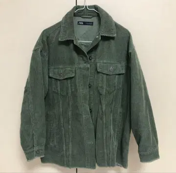 ZARA 카키 코듀로이 자켓 XS