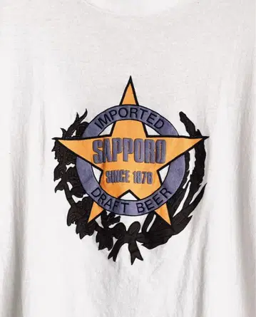 90s Sapporo Beer 삿포로 맥주 빈티지 반팔 티셔츠 XL 기업
